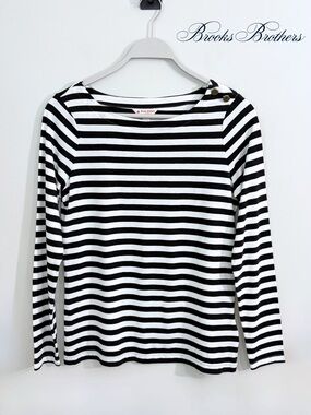 Brooks Brothers Women’s Nautical Striped Boatneck Top